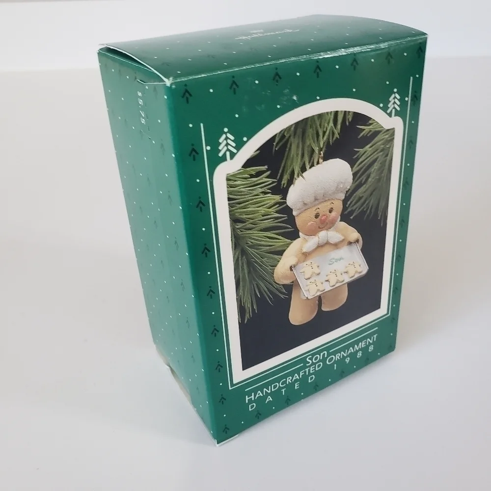 NEW Vintage Hallmark Keepsake Ornament - Son Gingerbread Man Boy Dated 1988